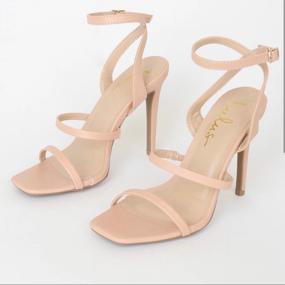 Lulus Leticiya Light Nude Ankle-Strap High Heel Sandals